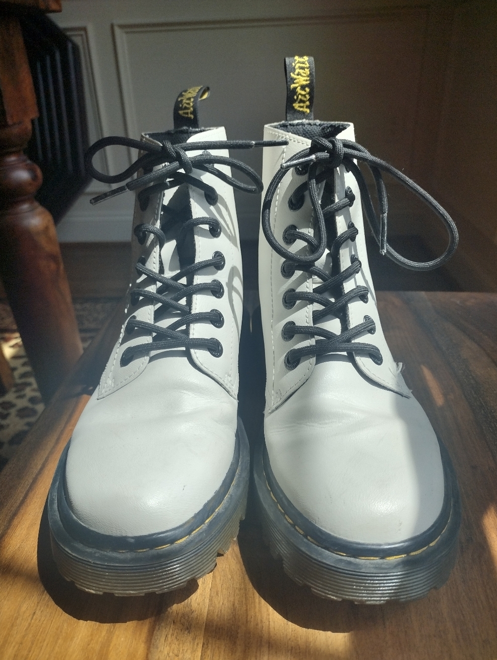 Dr. Martens White Boots Size 7 - Picture 8 of 14